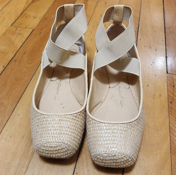 Jessica Simpson Mandalaye Bermuda Raffia Flat Shoes Natural - Picture 3 of 5